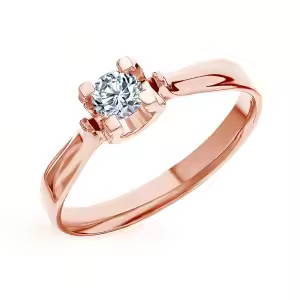 Rose Gold Moissanite Wedding Ring