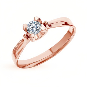 Rose Gold Moissanite Wedding Ring
