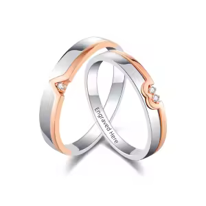 J Moissanite Wedding Ring Set