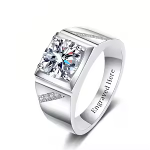 H Moissanite Ring