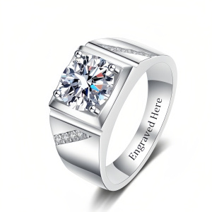 H Moissanite Ring