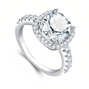 Moissanite Cushion Cut Ring