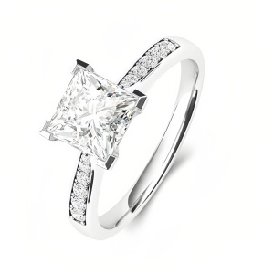 Moissanite Princess Cut Ring