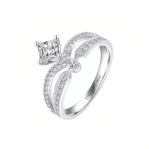 C-Crown Moissanite Rings