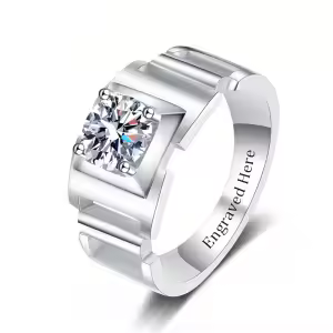 F Moissanite Ring