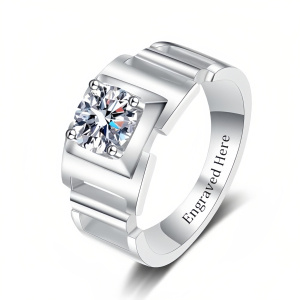 F Moissanite Ring