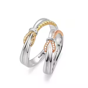 H Moissanite Wedding Ring Set
