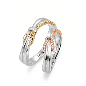 H Moissanite Wedding Ring Set