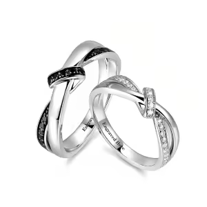 G Moissanite Wedding Ring Set