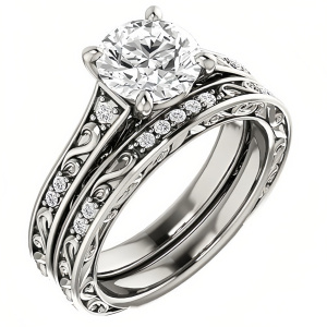 Solitaire-round cut