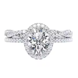 Oval Cut Wedding Ring Set
