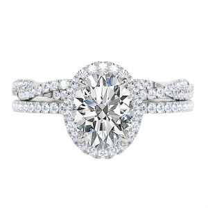 Oval Cut Wedding Ring Set