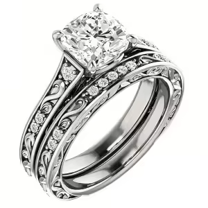 Solitaire-cushion cut