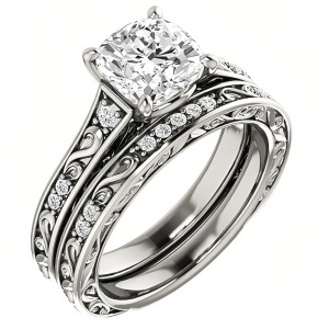 Solitaire-cushion cut