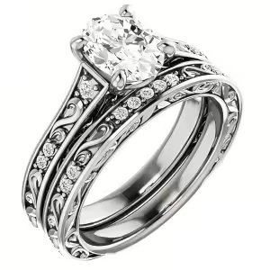 Solitaire-oval cut