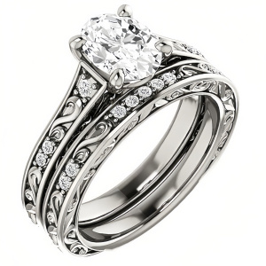 Solitaire-oval cut