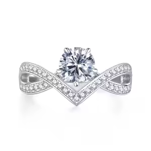 B-Crown Moissanite Rings