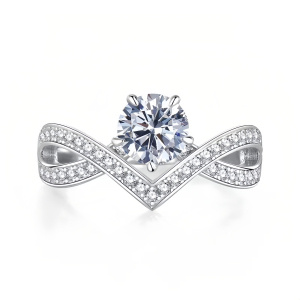 B-Crown Moissanite Rings