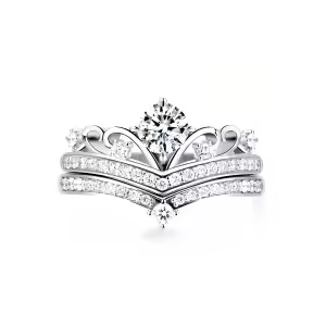 D-Crown Moissanite Rings
