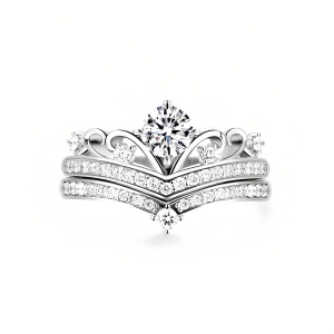 D-Crown Moissanite Rings