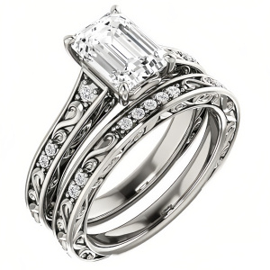 Solitaire-emerald cut