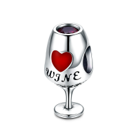 wholesale 925 sterling silver afternoon coffee red wine beads bulk jewelry bracelet bead set pendant-undefined
