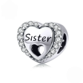 wholesale Sterling Silver 925 Silvercharm Beads Sister Bracelet Charms Bulk-0-0