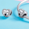 wholesale Sterling Silver 925 Silvercharm Beads Sister Bracelet Charms Bulk-0-2