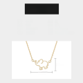 wholesale S925 Sterling Silver Hollow Elephant Pendant Necklace for Women, Cute Animal Design-0-3