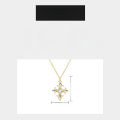 wholesale S925 Sterling Silver Gold-Plated Creative European-style Cross Pendant Zircon Necklace for Women Live Streaming Supply-0-2