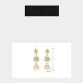 wholesale S925 Sterling Silver Gold Sunflower Earrings with Tassels, Wholesale from Factory-0-3