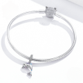 wholesale Sterling silver 925 elegant dolphin pendant, versatile charm for bracelet bead jewelry-0-2