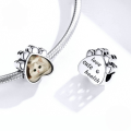 wholesale Sterling silver s925 hot-selling cat paw frame bead charm accessory for jewelry crafting-0-2