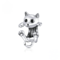 wholesale 925 silver parts, cat beads, unique cat DIY jewelry charms-0-4