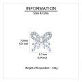 wholesale 925 Sterling Silver Elegant Sparkling Zircon Bow Earrings-0-2