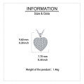 wholesale 925 Sterling Silver Elegant Heart-shaped Zircon Pavé Pendant Necklace In Sterling Silver-0-3
