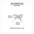 wholesale 925 Sterling Silver Elegant Bow-shaped Silver Stud Earrings With Rhinestone Accents-0-4