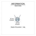 wholesale 925 Sterling Silver Elegant Solitaire Moissanite Necklace With Halo Setting-0-3