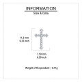 wholesale 925 Sterling Silver Elegant Zircon Cross Earrings In Sterling Silver: Timeless Design For Everyday Elegance-0-3