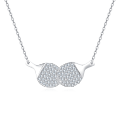 wholesale 925 Sterling Silver **infinity Teapot Zircon Necklace: Elegant Pavé-set Sterling Silver Pendant**-0-1