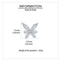 wholesale 925 Sterling Silver Elegant Butterfly Marquise Zircon Earrings In Plated with White Gold-0-4