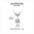 wholesale 925 Sterling Silver Elegant Four-leaf Clover Moissanite Pendant Necklace With Round Drop Charm-0-2