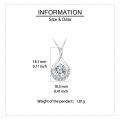 wholesale 925 Sterling Silver Elegant Moissanite Halo Pendant Necklace With Twisted Teardrop Frame And Chain-0-2