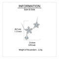 wholesale 925 Sterling Silver Elegant Silver Flower Necklace With Moissanite Accents And Delicate Petal Design-0-2