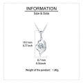 wholesale 925 Sterling Silver Elegant Heart-shaped Zircon Pendant Necklace With Silver Chain-0-2