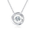 wholesale 925 Sterling Silver Elegant Zircon Solitaire Pendant Necklace In Sterling Silver-0-0