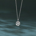 wholesale 925 Sterling Silver Elegant Silver Zircon Pendant Necklace With Twisted Design – Timeless Luxury Jewelry-0-3