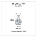 wholesale 925 Sterling Silver Elegant Zircon Halo Pendant Necklace In Plated with White Gold – Timeless Luxury Jewelry-0-2