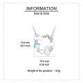 wholesale 925 Sterling Silver Enchanted Moonstone Cat Necklace With Floral Accents-0-2