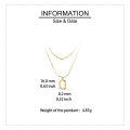 wholesale 925 Sterling Silver Elegant Plated With Gold Necklace Set With Chain And Rectangular Pendant-0-2